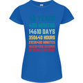 40th Birthday 40 Year Old Womens Petite Cut T-Shirt Royal Blue