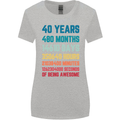 40th Birthday 40 Year Old Womens Wider Cut T-Shirt Sports Grey