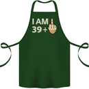 40th Birthday Funny Offensive 40 Year Old Cotton Apron 100% Organic Forest Green