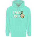 40th Birthday Funny Offensive 40 Year Old Mens 80% Cotton Hoodie Peppermint