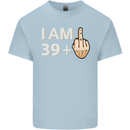 40th Birthday Funny Offensive 40 Year Old Mens Cotton T-Shirt Tee Top Light Blue