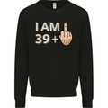 40th Birthday Funny Offensive 40 Year Old Mens Sweatshirt Jumper Black