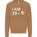 40th Birthday Funny Offensive 40 Year Old Mens Sweatshirt Jumper Caramel Latte