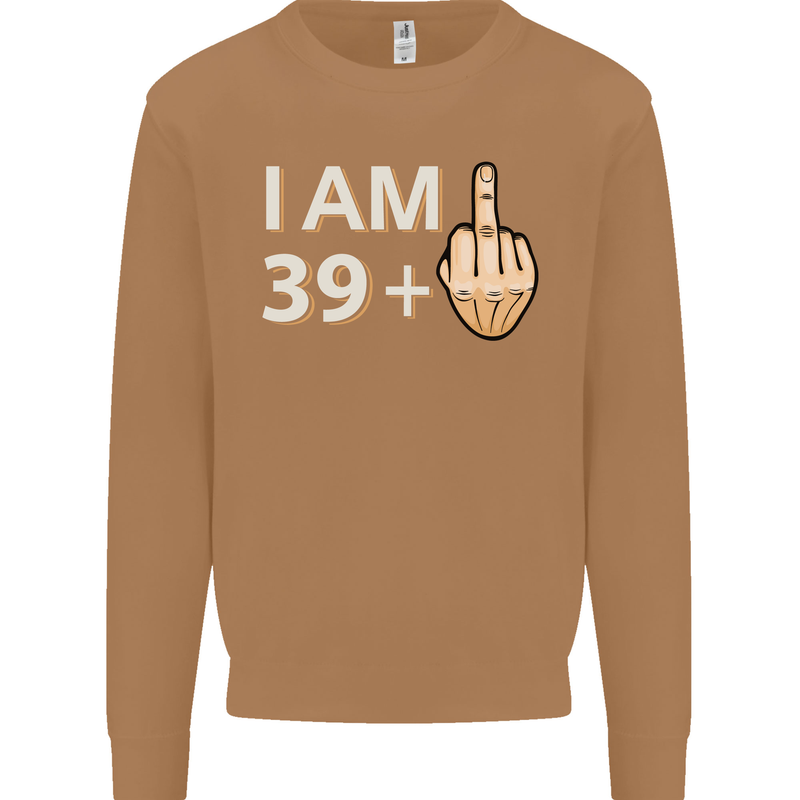 40th Birthday Funny Offensive 40 Year Old Mens Sweatshirt Jumper Caramel Latte