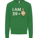 40th Birthday Funny Offensive 40 Year Old Mens Sweatshirt Jumper Irish Green
