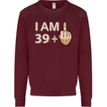 40th Birthday Funny Offensive 40 Year Old Mens Sweatshirt Jumper Maroon