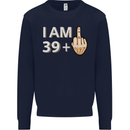 40th Birthday Funny Offensive 40 Year Old Mens Sweatshirt Jumper Navy Blue