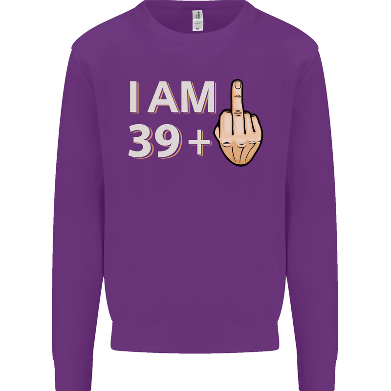 40th Birthday Funny Offensive 40 Year Old Mens Sweatshirt Jumper Purple