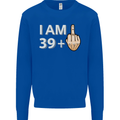 40th Birthday Funny Offensive 40 Year Old Mens Sweatshirt Jumper Royal Blue