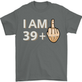 40th Birthday Funny Offensive 40 Year Old Mens T-Shirt 100% Cotton Charcoal