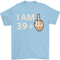 40th Birthday Funny Offensive 40 Year Old Mens T-Shirt 100% Cotton Light Blue