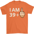 40th Birthday Funny Offensive 40 Year Old Mens T-Shirt 100% Cotton Orange