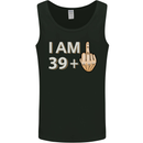 40th Birthday Funny Offensive 40 Year Old Mens Vest Tank Top Black