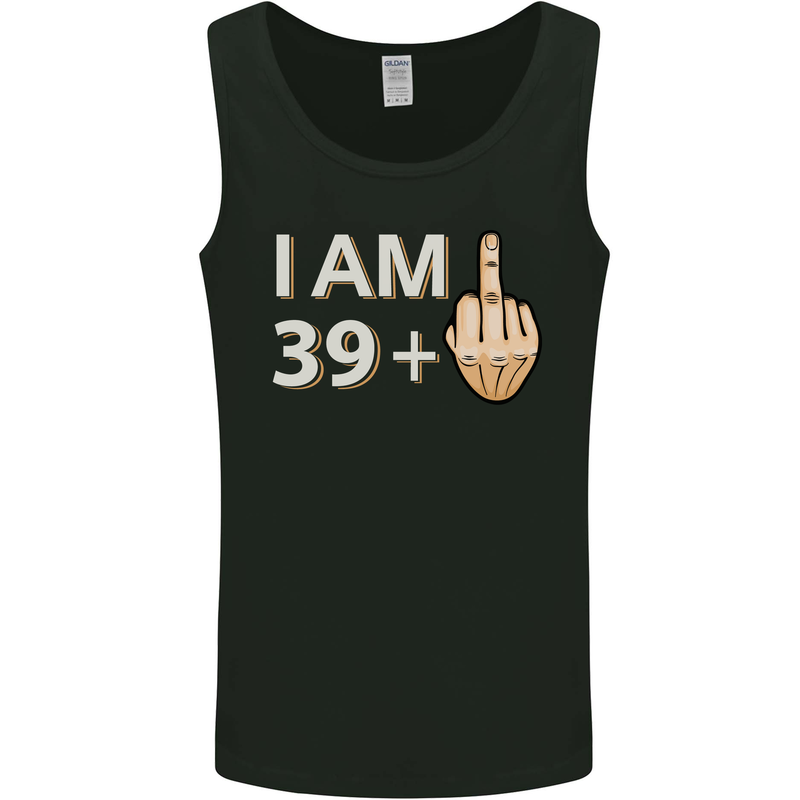 40th Birthday Funny Offensive 40 Year Old Mens Vest Tank Top Black