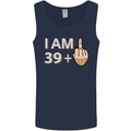 40th Birthday Funny Offensive 40 Year Old Mens Vest Tank Top Navy Blue