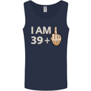 40th Birthday Funny Offensive 40 Year Old Mens Vest Tank Top Navy Blue