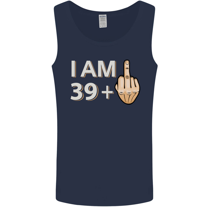 40th Birthday Funny Offensive 40 Year Old Mens Vest Tank Top Navy Blue