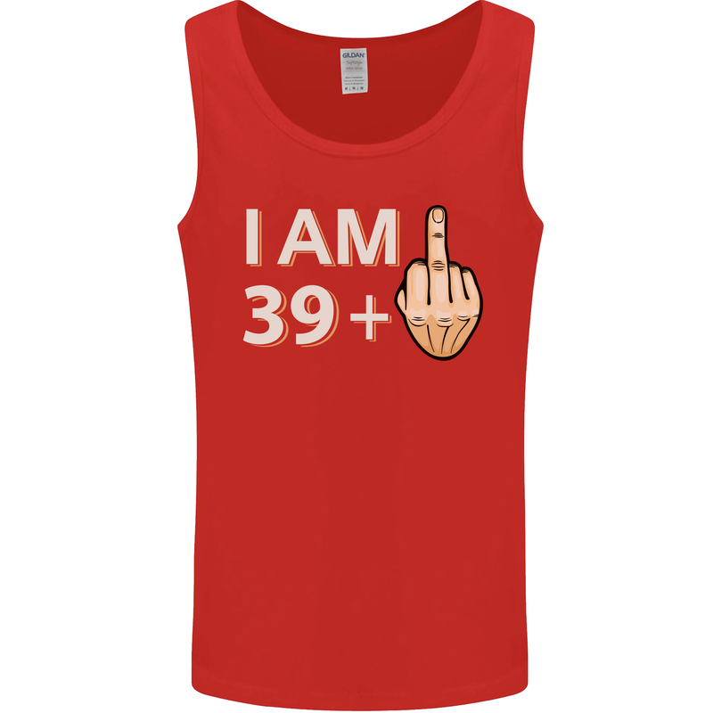 40th Birthday Funny Offensive 40 Year Old Mens Vest Tank Top Red