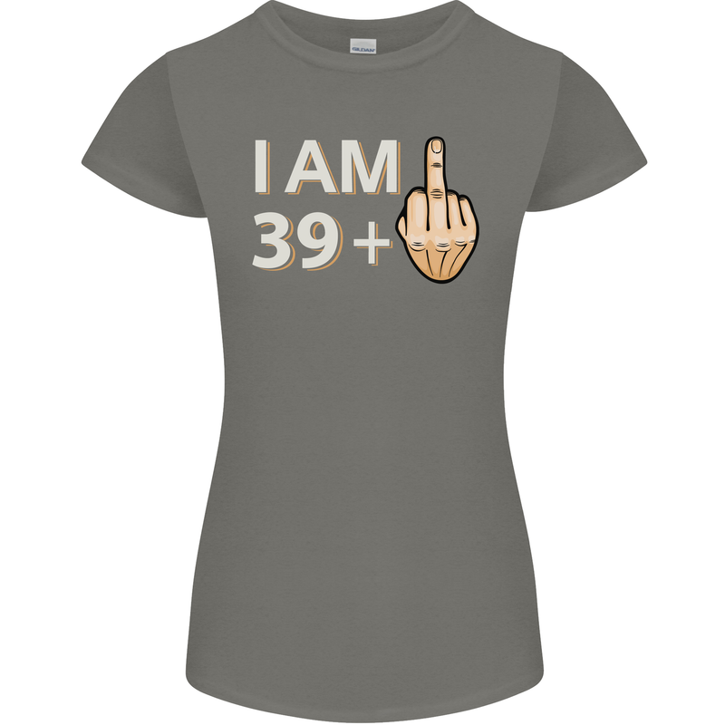 40th Birthday Funny Offensive 40 Year Old Womens Petite Cut T-Shirt Charcoal