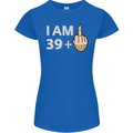 40th Birthday Funny Offensive 40 Year Old Womens Petite Cut T-Shirt Royal Blue
