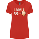 40th Birthday Funny Offensive 40 Year Old Womens Wider Cut T-Shirt Red