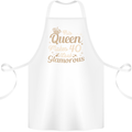 40th Birthday Queen Forty Years Old 40 Cotton Apron 100% Organic White