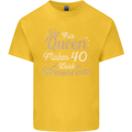 40th Birthday Queen Forty Years Old 40 Mens Cotton T-Shirt Tee Top Yellow
