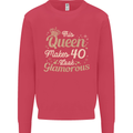 40th Birthday Queen Forty Years Old 40 Mens Sweatshirt Jumper Heliconia