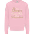 40th Birthday Queen Forty Years Old 40 Mens Sweatshirt Jumper Light Pink