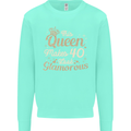 40th Birthday Queen Forty Years Old 40 Mens Sweatshirt Jumper Peppermint