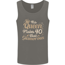 40th Birthday Queen Forty Years Old 40 Mens Vest Tank Top Charcoal