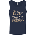 40th Birthday Queen Forty Years Old 40 Mens Vest Tank Top Navy Blue