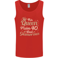 40th Birthday Queen Forty Years Old 40 Mens Vest Tank Top Red
