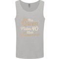 40th Birthday Queen Forty Years Old 40 Mens Vest Tank Top Sports Grey