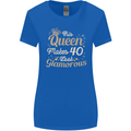 40th Birthday Queen Forty Years Old 40 Womens Wider Cut T-Shirt Royal Blue