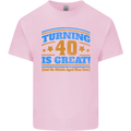 40th Birthday Turning 40 Is Great Year Old Mens Cotton T-Shirt Tee Top Light Pink