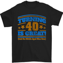 40th Birthday Turning 40 Is Great Year Old Mens T-Shirt Cotton Gildan Black