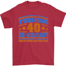40th Birthday Turning 40 Is Great Year Old Mens T-Shirt Cotton Gildan Red