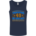 40th Birthday Turning 40 Is Great Year Old Mens Vest Tank Top Navy Blue