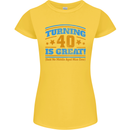 40th Birthday Turning 40 Is Great Year Old Womens Petite Cut T-Shirt Yellow