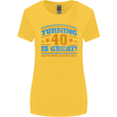 40th Birthday Turning 40 Is Great Year Old Womens Wider Cut T-Shirt Yellow