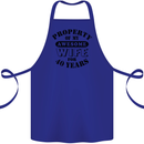 40th Wedding Anniversary 40 Year Funny Wife Cotton Apron 100% Organic Royal Blue