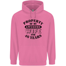 40th Wedding Anniversary 40 Year Funny Wife Mens 80% Cotton Hoodie Azelea