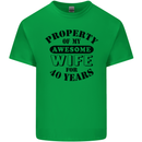 40th Wedding Anniversary 40 Year Funny Wife Mens Cotton T-Shirt Tee Top Irish Green