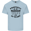 40th Wedding Anniversary 40 Year Funny Wife Mens Cotton T-Shirt Tee Top Light Blue