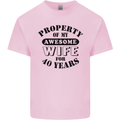 40th Wedding Anniversary 40 Year Funny Wife Mens Cotton T-Shirt Tee Top Light Pink