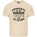40th Wedding Anniversary 40 Year Funny Wife Mens Cotton T-Shirt Tee Top Natural