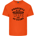 40th Wedding Anniversary 40 Year Funny Wife Mens Cotton T-Shirt Tee Top Orange