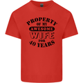 40th Wedding Anniversary 40 Year Funny Wife Mens Cotton T-Shirt Tee Top Red