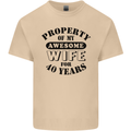 40th Wedding Anniversary 40 Year Funny Wife Mens Cotton T-Shirt Tee Top Sand